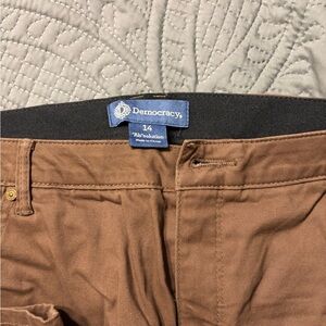 Democracy Boot Cut Cargo Pants in Brown